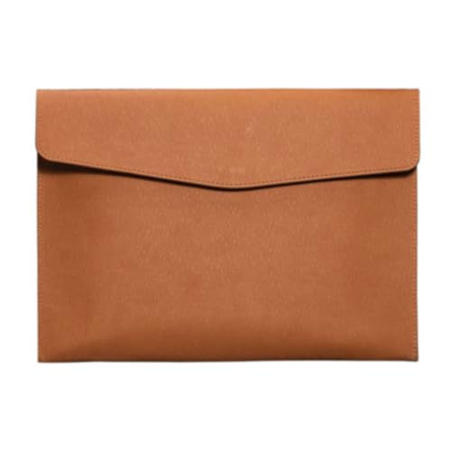 Umschlag-Aktenhalter Leder A4 Ordner Tasche Informationen Tasche Business Aktentasche Lagerung Tasche(Braun) von TLMDXTEU