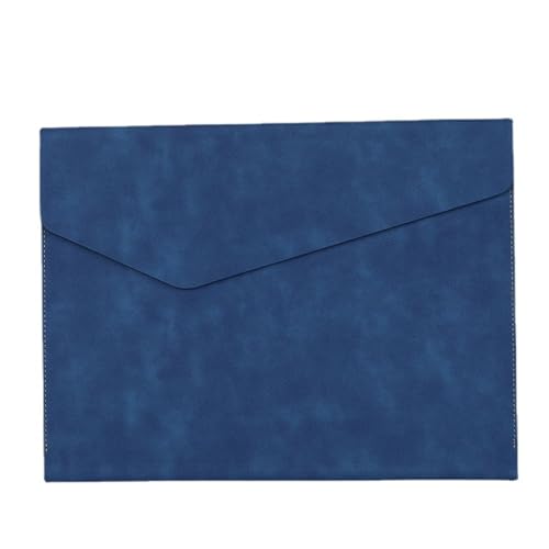 Umschlag-Aktenhalter Manager Clip Office Daten Datei Ordner Business Leder Datei Tasche(Blau) von TLMDXTEU
