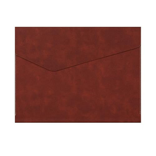 Umschlag-Aktenhalter Manager Clip Office Daten Datei Ordner Business Leder Datei Tasche(Dark Brown) von TLMDXTEU