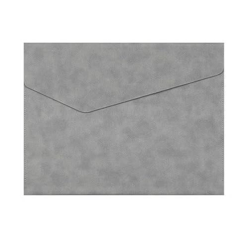 Umschlag-Aktenhalter Manager Clip Office Daten Datei Ordner Business Leder Datei Tasche(Gray) von TLMDXTEU