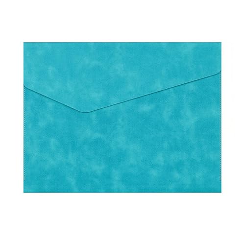 Umschlag-Aktenhalter Manager Clip Office Daten Datei Ordner Business Leder Datei Tasche(Peacock Green) von TLMDXTEU
