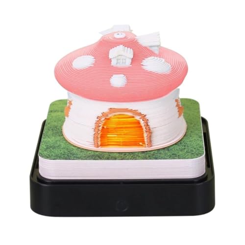 3D-Weihnachtsbaum-Abreißkalender 2026 mit LED-Licht, Schreibtisch-Notizblock mit Papierskulptur – Schreibtischdekoration for Zuhause und Büro & Geschenk (Licht inklusive)(A10) von TLTLT