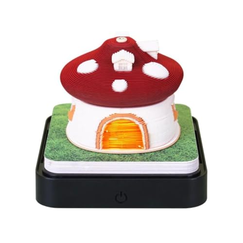 3D-Weihnachtsbaum-Abreißkalender 2026 mit LED-Licht, Schreibtisch-Notizblock mit Papierskulptur – Schreibtischdekoration for Zuhause und Büro & Geschenk (Licht inklusive)(A12) von TLTLT