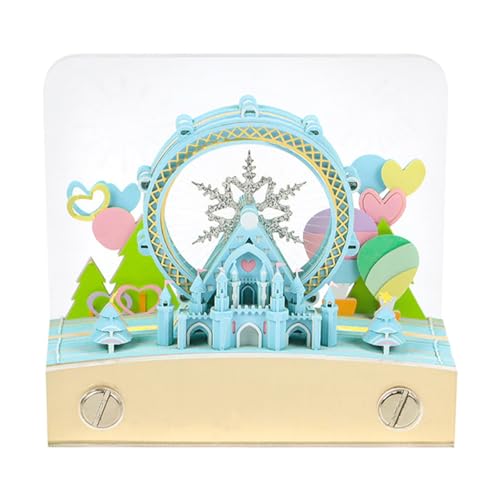 Zeitstückkalender 2026, Tischkalender, 3D-Abreißkalender, Papierschnitzkunst, Notizblock, Notizblock, Geschenk for Weihnachten, Einweihungsparty, Schreibtischdekoration(Snowflake Ferris Wheel) von TLTLT