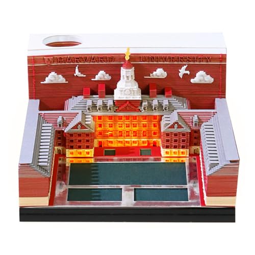 Zeitstückkalender 2026, Tischkalender, 3D-Abreißkalender, Papierschnitzkunst, Notizblock, Notizblock, Geschenk for Weihnachten, Einweihungsparty, Schreibtischdekoration(University) von TLTLT