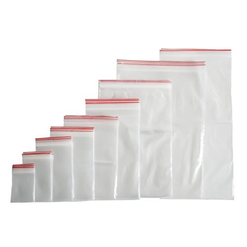 100 Stück Druckverschluss/Druckverschlussbeutel aus Polyester, Versandtaschen wiederverschließbar (40 Größen wählbar) von TM Maxx