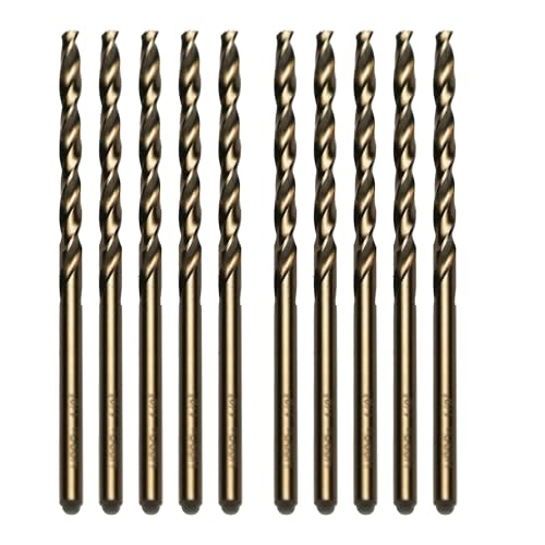 TMAX 10 Stück 0,35 cm Kobalt-Metallbohrer M35 Hochgeschwindigkeitsstahl zum Bohren, Anwendungen in Edelstahl, Gusseisen, Titan, Leichtmetall, Aluminium TMAX 10 Stück 0,35 cm Kobalt-Metallbohrer M35 Hochgeschwindigkeitsstahl zum Bohren, Anwendungen in Edelstahl, Gusseisen, Titan, Leichtmetall, Aluminium von TMAX