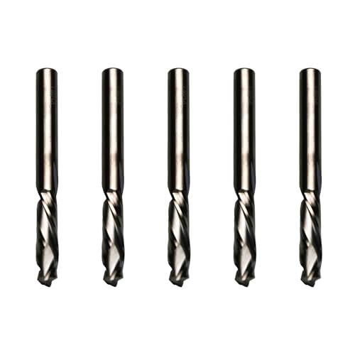 TMAX Spiralfräser-Bits, 6,35 mm Schaft, 2,5 cm Schnittlänge, Vollhartmetall, CNC-Fräser-Set, Schaftfräser für Tauchfräser, Holzschnitzerei, 5 Stück von TMAX