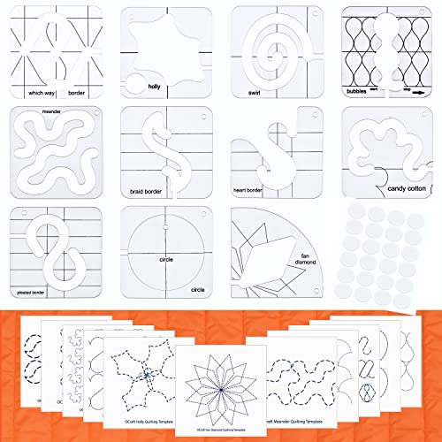 Free Motion Quilt-Lineale und Vorlagen – 11 Quilt-Vorlagen – Niedriger Schaft Maschinen-Quilt-Vorlagen – Freemotion-Vorlagen – Quilt-Zubehör – Quilting-Hinweise Free Motion Quilt-Lineale und Vorlagen – 11 Quilt-Vorlagen – Niedriger Schaft Maschinen-Quilt-Vorlagen – Freemotion-Vorlagen – Quilt-Zubehör – Quilting-Hinweise von TMEEIHNSS