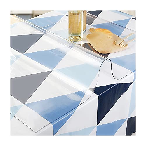 TMGJ PVC Glasklar Folie Transparente Tischdecke Tischschutz Wunschmaß,Wasserdicht VerschleißFest Hochtemperatur Und VerschleißFest,Kann In Restaurant Wohnzimmer Und Garten (Color:1mm,Size:20x20cm) von TMGJ