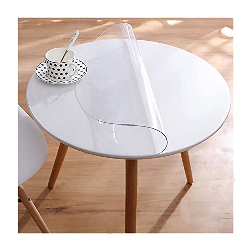 TMGJ Tischdecke Transparent Rund PVC Tischschutz Abwaschbar Wasserdicht Glasklar Folie Tischfolie Schutzfolie,UnterstüTzung Der Anpassung,Kann FüR Restaurantgarten Und Boden(1.5mm,105cm/40inch) von TMGJ