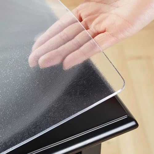 TMGJShd Verdickte PVC-Tisch Schutzhülle wasserdichte Tischdecken-Schutzhülle für Den Haushalt, Kann Drinnen Und Draußen Usw Verwendet Werden. (Mattiert, 2mm - 80 x 160 cm Rechteck) von TMGJShd