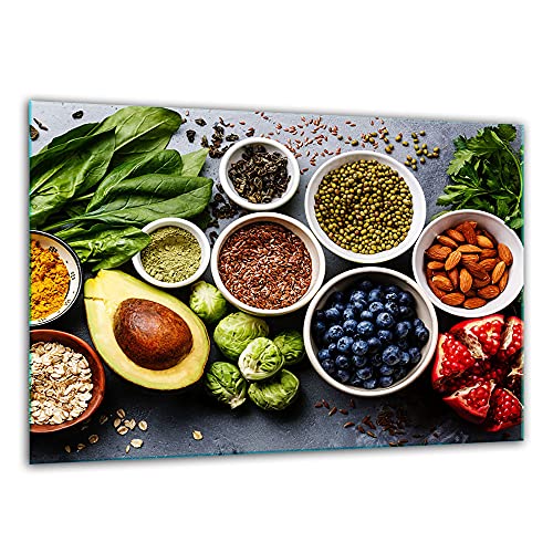 TMK ArtDeko – Schneidebrett Glas – Glasschneidebrett für die Küche 30x22 cm – Robust, Hygienisch & Rutschfest – Glas Schneidebrett – Zusätzliche Arbeitsfläche – Vielseitige Nutzung von TMK ArtDeko