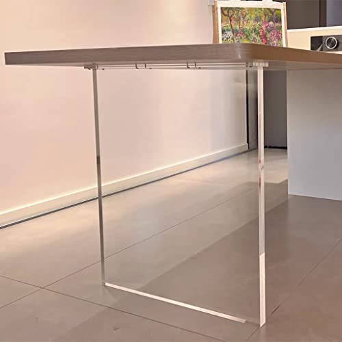 TMKDNNKG 29,5 Zoll hohe, durchsichtige Möbelbeine aus Acryl für DIY-Couchtische, Schreibtische, Kleiderschränke, Ersatzbeine mit modernem Design und Stabiler Unterstützung (durchsichtig, 50 x 70 cm) von TMKDNNKG