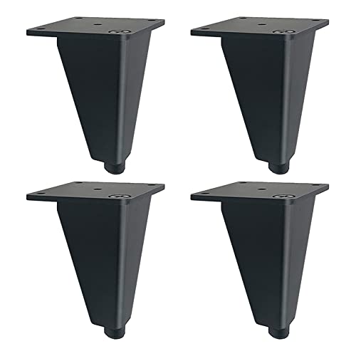 TMKDNNKG 4 Stück verstellbare Möbelbeine aus Aluminiumlegierung für Schränke, Schlafsofas, Schreibtische und Couchtische, Schwarz/Silber/Gold, 35 cm (13,8 Zoll), Ersatzmöbelfüße für Küche und Bad von TMKDNNKG