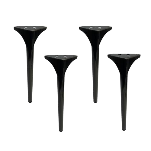 TMKDNNKG 4 Stück verstellbare Möbelbeine aus Edelstahl für DIY-Couchtische, Schränke, Fernsehschränke und Stühle. Ersatz-Beinstützfüße (70 cm/27,5 Zoll, gebürstetes Schwarz) von TMKDNNKG