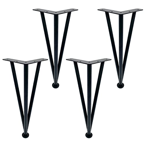 TMKDNNKG 4 Stück verstellbare Möbelbeine aus Metall für den Außenbereich, Couchtisch, Sofa, Esstisch, Schrank, Schreibtisch, austauschbare DIY-Möbelfüße in Schwarz, 35 cm von TMKDNNKG