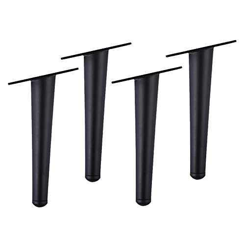 TMKDNNKG 4er-Pack Moderne Schwarze Möbelbeine aus Metall für DIY-TV-Schränke, Schlafsofas, 800 kg Tragkraft (schräg 55 cm) von TMKDNNKG