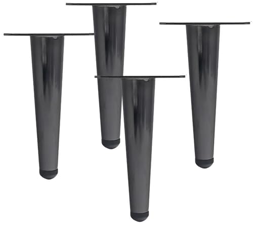 TMKDNNKG 4er-Pack konische Ersatz-Sofabeine in Schwarz/Silber, Tischbeine aus Eisen für Couchtisch, Bank, Stuhl, Werkbank, Möbelbeine für Tisch, Couchtisch, Esstisch, 55 cm, gerade Beine TMKDNNKG 4er-Pack konische Ersatz-Sofabeine in Schwarz/Silber, Tischbeine aus Eisen für Couchtisch, Bank, Stuhl, Werkbank, Möbelbeine für Tisch, Couchtisch, Esstisch, 55 cm, gerade Beine von TMKDNNKG