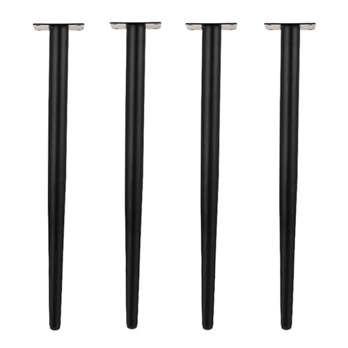 TMKDNNKG 4er-Pack konische Möbelbeine aus Metall, vertikale Stützfüße für Schränke/Tische/Sofas, Ersatzfüße für Couchtische/Stühle/Sofas (12 cm/4,7 Zoll, Schwarz), 50 cm/19,7 Zoll von TMKDNNKG