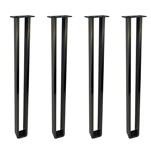 TMKDNNKG 4er-Pack robuste Möbelbeine aus Edelstahl für DIY-Sofa-Unterstützung, Kleiderschrank, TV-Schränke, Schubladen, Stühle, Betten, Nachttische, Schwarz (39 Zoll), inklusive Schrauben von TMKDNNKG