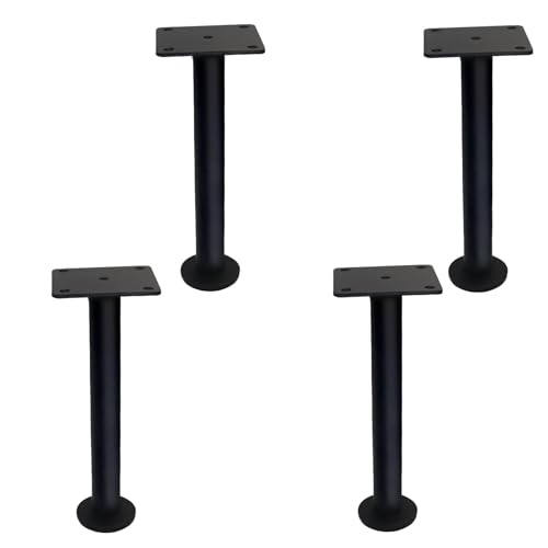 TMKDNNKG Höhenverstellbare Bettstützbeine, 4er-Set, Möbelbeine aus Metall, 10 x 32 cm, für Bett/Sofa/Schrank/Couch/Kommode/Tisch, robuste Ersatzbeine (schwarz, 32 cm) von TMKDNNKG