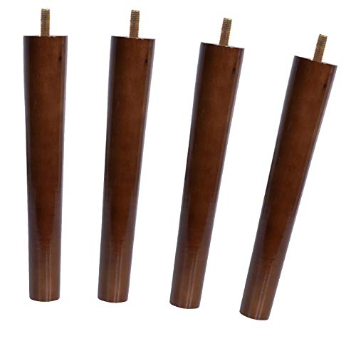 TMKDNNKG Konische Möbelbeine aus Massivholz, 4er-Set, Sofabeine aus Gummibaumholz für Couchtisch, Schrank, Stuhl, 30 cm, Beine aus Walnussholz mit M8-Gewindestange TMKDNNKG Konische Möbelbeine aus Massivholz, 4er-Set, Sofabeine aus Gummibaumholz für Couchtisch, Schrank, Stuhl, 30 cm, Beine aus Walnussholz mit M8-Gewindestange von TMKDNNKG