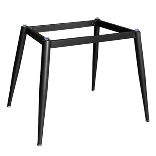 TMKDNNKG Moderne industrielle Esstischbeine aus Metall mit Saugnäpfen, robuster Schreibtischrahmen für Marmor/Glas, Möbelbeine für Zuhause, Küche, DIY-Schreibtisch (70 cm x 40 cm x 72 cm, schwarz) von TMKDNNKG