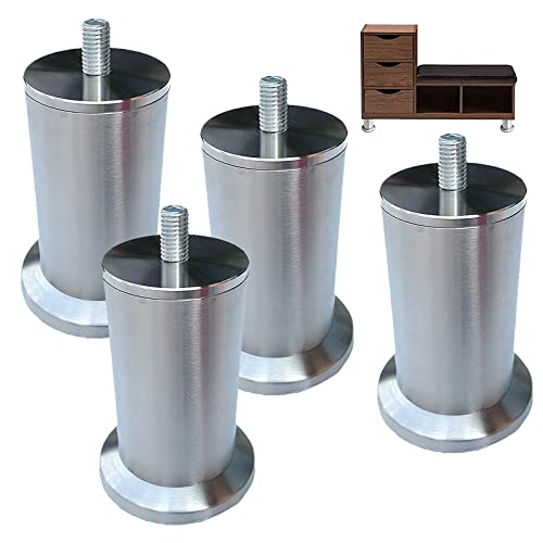 TMKDNNKG Möbelbeine aus Edelstahl, Ersatzfüße für runde Tische, Sofas, Schränke und Schreibtische (1,2 Zoll, 23,6 Zoll) von TMKDNNKG