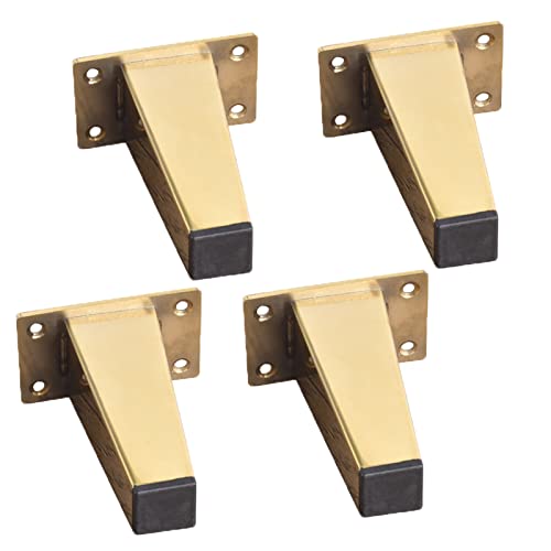 TMKDNNKG Möbelbeine aus Edelstahl für Sofa, Couch, Stuhl, Tisch, Schrank, 4 Beine, golden (10 cm) von TMKDNNKG