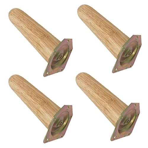 TMKDNNKG Möbelbeine aus Massivholz, 4er-Pack Sofafüße aus Gummibaumholz für Kommoden, Fernsehschränke, Nachttische, Schreibtische, schräge Schrankfüße mit Schrauben und Montageplatte, Holzfarbe (45 c TMKDNNKG Möbelbeine aus Massivholz, 4er-Pack Sofafüße aus Gummibaumholz für Kommoden, Fernsehschränke, Nachttische, Schreibtische, schräge Schrankfüße mit Schrauben und Montageplatte, Holzfarbe (45 c von TMKDNNKG