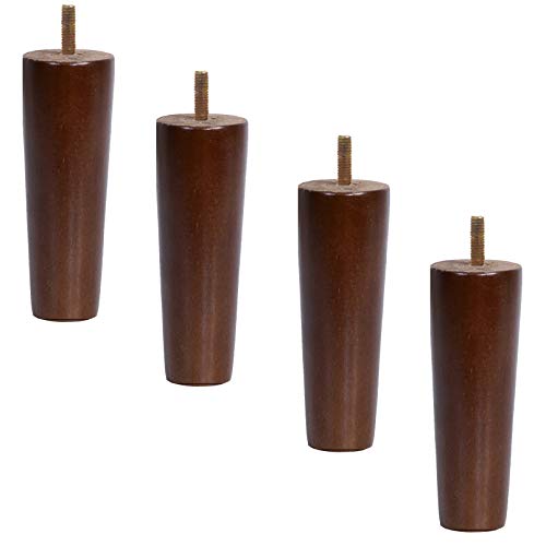 TMKDNNKG Möbelbeine aus Massivholz, 4er-Set, Sofabeine aus Gummibaumholz mit M8-Gewindestange, konische Couchtisch-Möbelfüße, Schrank-Ersatzbeine, Stuhlbeine, Walnuss-Finish, schräges Design, 30 cm TMKDNNKG Möbelbeine aus Massivholz, 4er-Set, Sofabeine aus Gummibaumholz mit M8-Gewindestange, konische Couchtisch-Möbelfüße, Schrank-Ersatzbeine, Stuhlbeine, Walnuss-Finish, schräges Design, 30 cm von TMKDNNKG