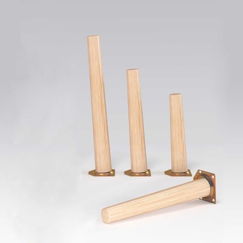 TMKDNNKG Möbelbeine aus massivem Buchenholz, 4er-Set für Sofa, Couch, Schrank, Tisch, 35 cm Höhe, mit Antirutschmatte und Montageplatte, Ersatzbeine mit Schrauben TMKDNNKG Möbelbeine aus massivem Buchenholz, 4er-Set für Sofa, Couch, Schrank, Tisch, 35 cm Höhe, mit Antirutschmatte und Montageplatte, Ersatzbeine mit Schrauben von TMKDNNKG