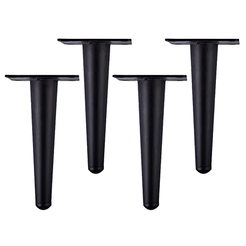 TMKDNNKG Set mit 4 schwarzen Möbelbeinen aus Metall für selbstgebaute Fernsehschränke, Moderne Schlafsofas und Couchtische, Tragkraft 800 kg (schräg 55 cm) von TMKDNNKG