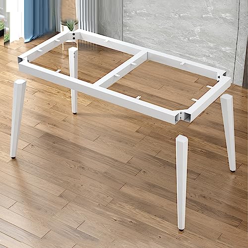 TMKDNNKG Tischbein-Set aus Metall für Esstische, robuster, industrieller rechteckiger Rahmen, DIY-Möbelbeine, Couchtischbeine mit Schrauben, verstellbare Bodenschoner, ideal für Schreibtisch, Werkban von TMKDNNKG