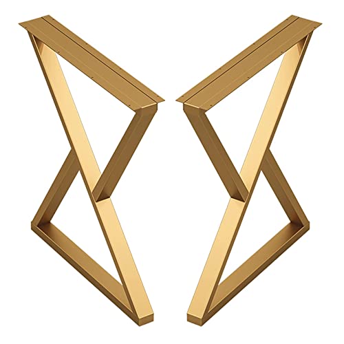 TMKDNNKG Tischbeine aus Metall im Industriestil, 100 cm, robuste Möbelbeine für Stehtisch und Schreibtisch, 2 Stück mit Verstellbarer Basis, Gold-Finish, 50 × 100 cm TMKDNNKG Tischbeine aus Metall im Industriestil, 100 cm, robuste Möbelbeine für Stehtisch und Schreibtisch, 2 Stück mit Verstellbarer Basis, Gold-Finish, 50 × 100 cm von TMKDNNKG
