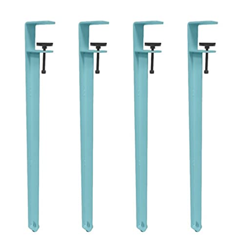 TMKDNNKG Verstellbare F-förmige Möbelbeine, 71 cm, 4er-Set, hellblau, zum Anklipsen, Tischbeine für Arbeitstisch, Couchtisch, Stehtisch, Design ohne Stanzen, Frühstücksbarbeine, Arbeitsplattenstützbe von TMKDNNKG
