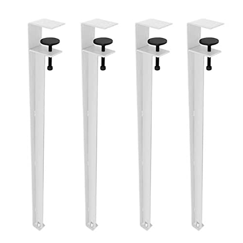 TMKDNNKG Verstellbare F-förmige Möbelbeine für Arbeitstisch, Couchtisch, Stehtisch, 71 cm, Tischbeine zum Anklipsen, Stützbein für Arbeitsplatte, Design ohne Stanzen, 4er-Set, weiße Stuhlbeine von TMKDNNKG