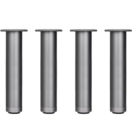 TMKDNNKG Verstellbare Möbelbeine aus Goldener Aluminiumlegierung, 4er-Set, runde Sofabeine für Fernsehschrank, Couchtisch und mehr, 25 x 5,6 cm Größe, stabile Stützfüße für Moderne Wohnkultur von TMKDNNKG