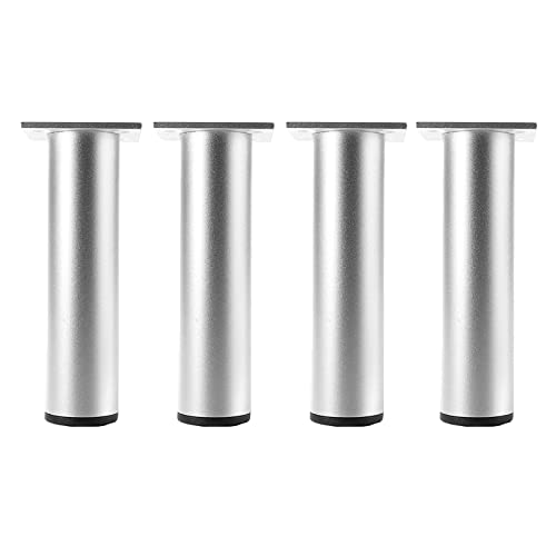 TMKDNNKG Verstellbare Möbelbeine aus Metall, 4er-Set, Silberne Beine für Schränke, Couchtische, Sofas und Schreibtische, 25 cm (9,8 Zoll) von TMKDNNKG