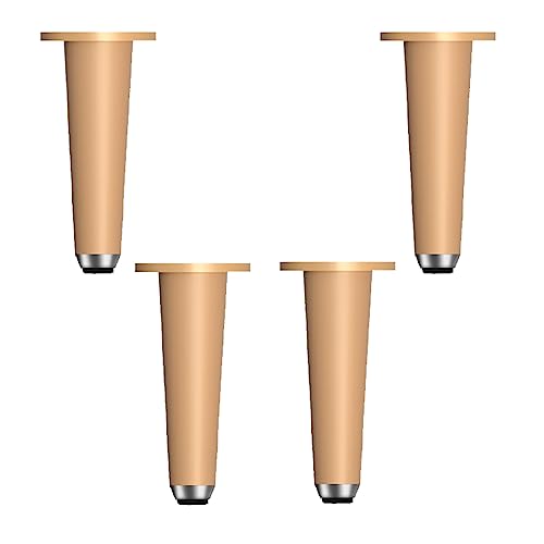 TMKDNNKG Verstellbare Möbelbeine aus Metall, 4er-Set, kegelförmige Schrankbeine für Sofa, Tisch und Stuhl, 310 mm/12,2 Zoll, goldfarben, verdickte Ersatzbeine zur Unterstützung von DIY-Möbeln von TMKDNNKG