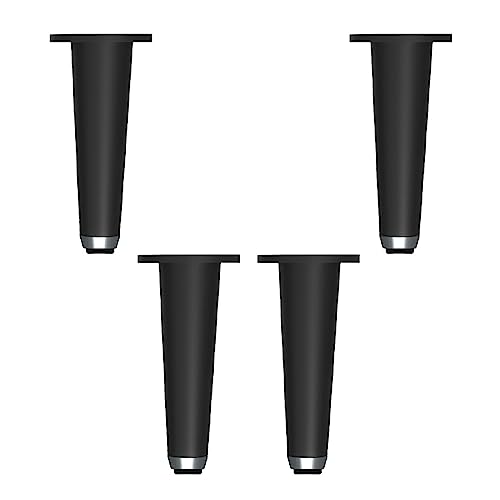 TMKDNNKG Verstellbare Möbelbeine aus Metall, 4er-Set, kegelförmige Schrankbeine für Sofa, Tisch und Stuhl, verdickte Ersatzbeine für DIY-Möbelprojekte (10 Zoll/260 mm, schwarz) von TMKDNNKG