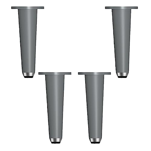 TMKDNNKG Verstellbare Möbelbeine aus Metall in Kegelform, 4er-Set, für Sofa, Schrank, Tisch, Stuhl, DIY-Möbelfüße, stabile Ersatzbeine zur Unterstützung, 8,3 Zoll, Grau (210 mm) von TMKDNNKG