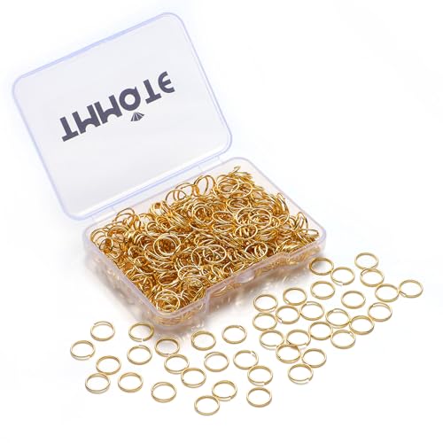 TMMATE 1500 Stück 18 Karat Gold gefüllte Binderinge, läuft nicht an, offene Ringe für Schmuckherstellung, DIY-Halsketten, Armbänder, Ohrringe, 3 mm von TMMATE