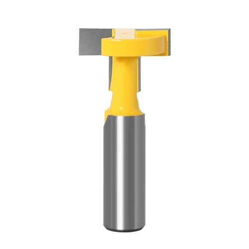 1 Stück T-Schlitz-Fräser, 12 mm, 12,7 mm Schaft, T-Schiene, Schlitzen, Wolframkarbid-Fräser, Holzbearbeitungswerkzeuge (Size : 12mm shank) von TMOVI