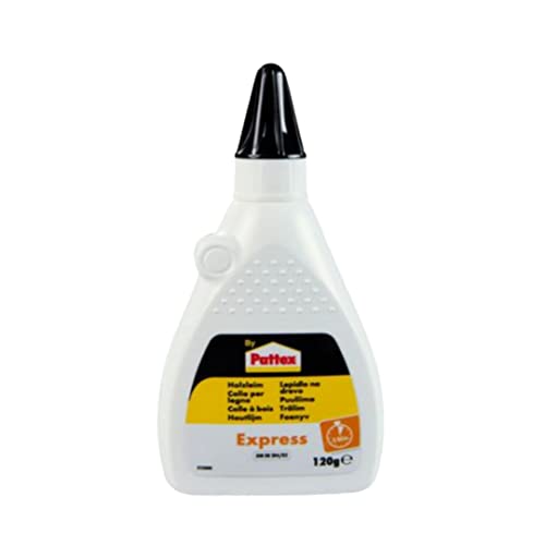 Henkel By Pattex Express Holzleim, transparent und schnell trocknender Holzkleber für vielseitige Verleimungs- & Bastelarbeiten, wasserfester Leim in praktischer Flasche, 1x120g Henkel By Pattex Express Holzleim, transparent und schnell trocknender Holzkleber für vielseitige Verleimungs- & Bastelarbeiten, wasserfester Leim in praktischer Flasche, 1x120g von TMPpro