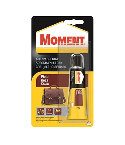 Moment Lederkleber 30g – Transparenter, elastischer & alterungsbeständiger Spezialkleber für Leder mit starker Anfangshaftung (1 x 30g) von TMPpro