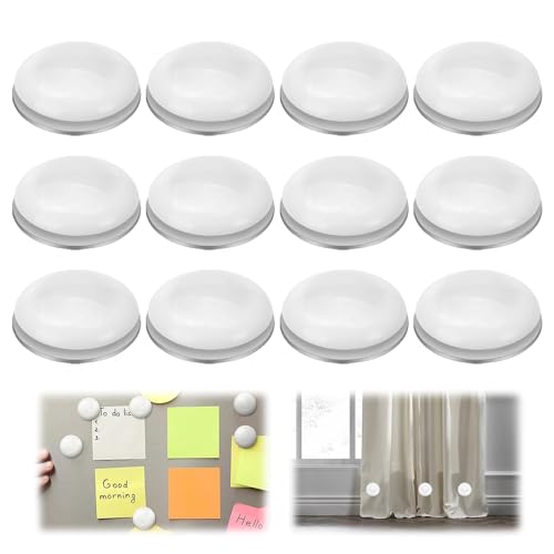 Duschvorhang Beschwerer Gewichte, 12 Paare Weiß Duschvorhang Magnet, Runde Tischdeckenbeschwerer für Gardinen Tischdecken Duschvorhang Duschvorhang Beschwerer Gewichte, 12 Paare Weiß Duschvorhang Magnet, Runde Tischdeckenbeschwerer für Gardinen Tischdecken Duschvorhang von TMRBBesty