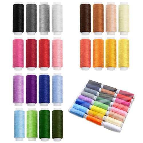 Nähgarn 24 Farben,Nähfaden,Nähgarn set,Overlockgarn, Nähzubehör 100% Polyester Nicht leicht zu zerreißen, für Heim Patchwork und Filzhandwerksherstellung Nähgarn 24 Farben,Nähfaden,Nähgarn set,Overlockgarn, Nähzubehör 100% Polyester Nicht leicht zu zerreißen, für Heim Patchwork und Filzhandwerksherstellung von TMRBBesty