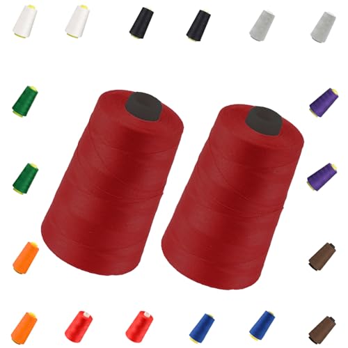 Nähgarn für Nähmaschine Rot Nähgarn Polyester Sewing Machine Thread Nähmaschinen Vorhanden Fest und Nicht Leicht zu Brechen Reißfest 2 Stück 5484m Nähgarn für Nähmaschine Rot Nähgarn Polyester Sewing Machine Thread Nähmaschinen Vorhanden Fest und Nicht Leicht zu Brechen Reißfest 2 Stück 5484m von TMRBBesty